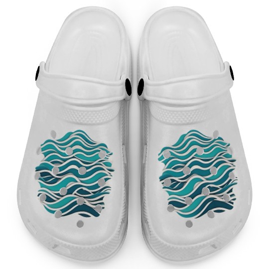 Abstract Ocean Wave Pattern Clogs