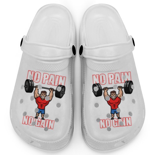 No Pain No Gain Barbell Clogs