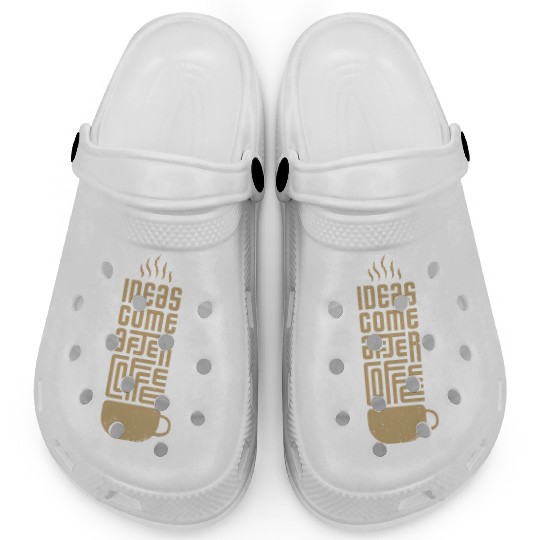 Inspirational Coffee Mug Typography Clogs