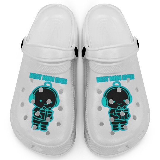 Best Mom Ever Neon Glow Design Clogs