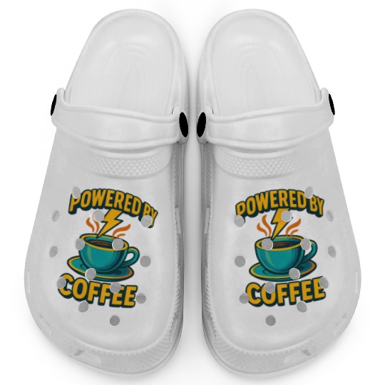 Powered by Coffee Illustration Clogs