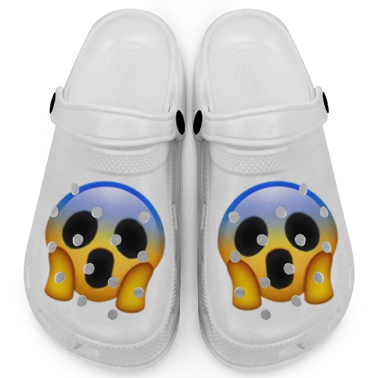 Expressive Scream Emmoticon Clogs