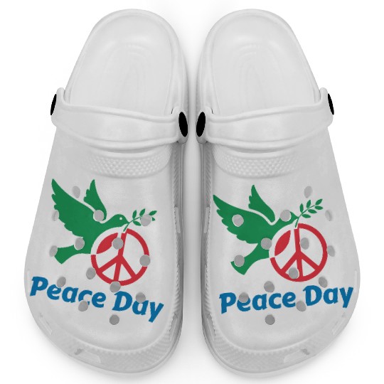 Peace Day Dove with Olive Branch Clogs