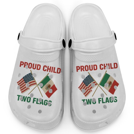 Proud Child Two Flags Design Clogs