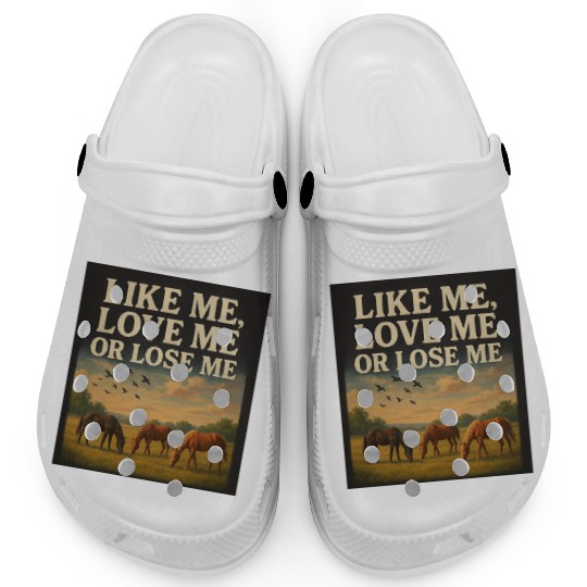 Horse Freedom Inspirational Design Clogs