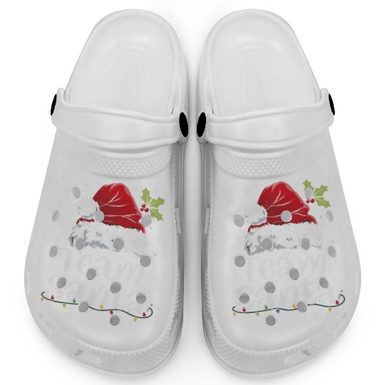 Team Santa Holiday Christmas Design Clogs