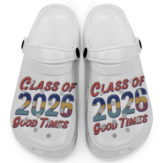 Class of 2026 Good Times Vintage Style Senior Clogs