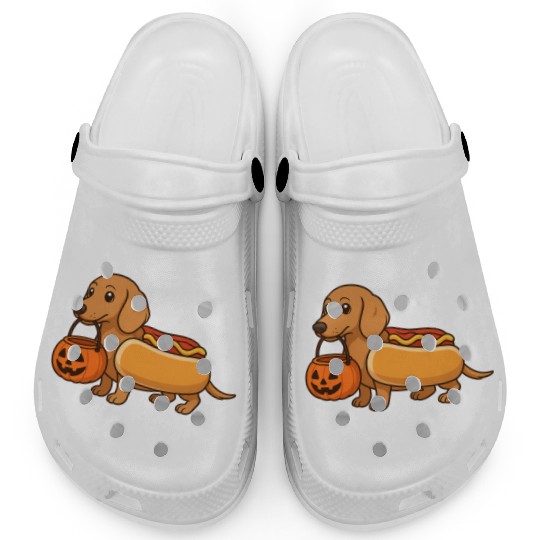 Hot Dog Dachshund Halloween Clogs