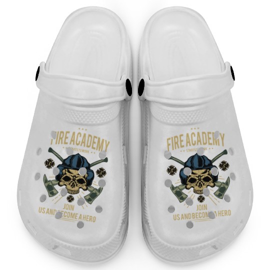 Fire Academy Skull Hero Design Clogs