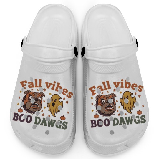 Fall vibes | Halloween Bulldog Ghost  Clogs