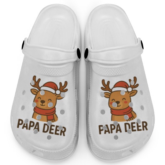 Festive Reindeer Christmas Design Clogs
