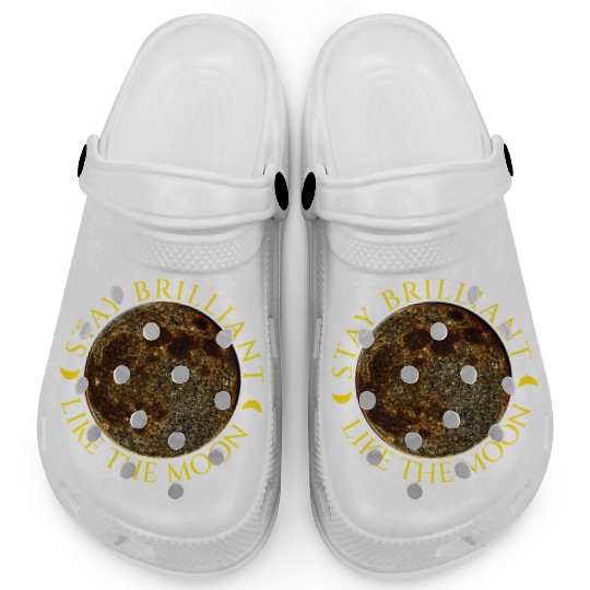 Full Moon & Golden Crescents Quote Clogs