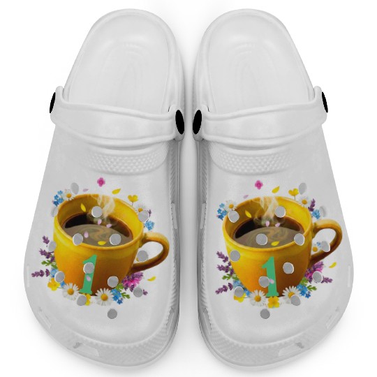 Whimsical Coffee Celebration Mug Clogs