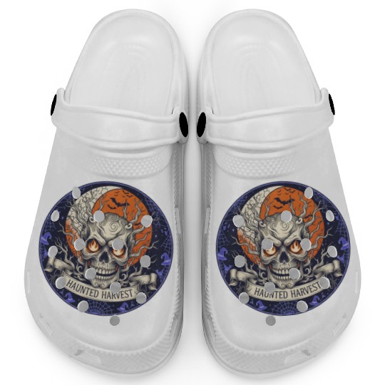 Haunted Harvest Halloween Design Clogs