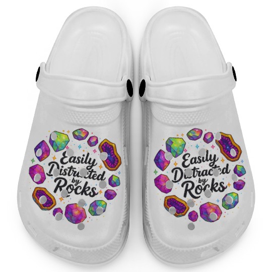 Vibrant Cosmic Ruby Crystal Art Clogs