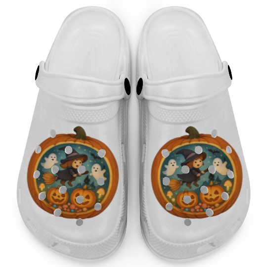 Halloween Kids Friendly Witch Clogs Print