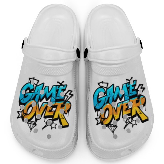 Graffiti Style Game Over Design Clogs