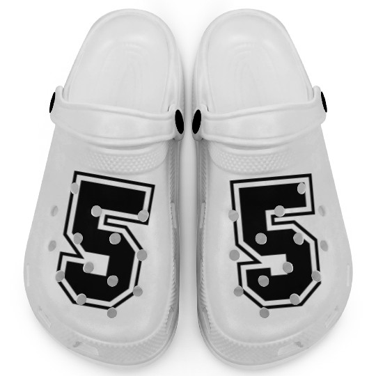 College jersey letter 5 Clogs