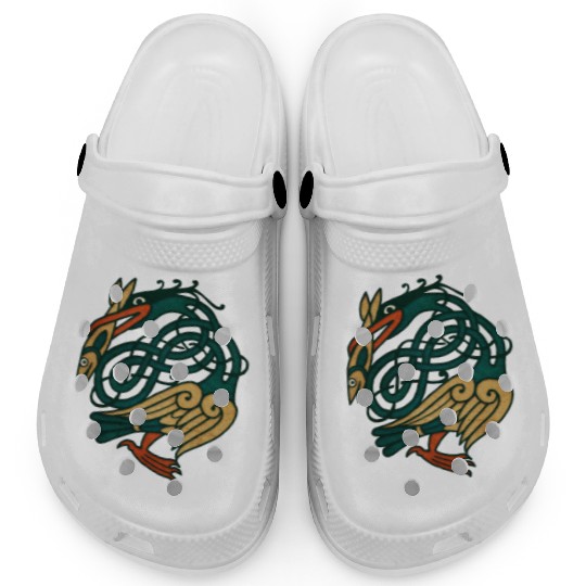 Celtic Art Bird With Fish Clogs