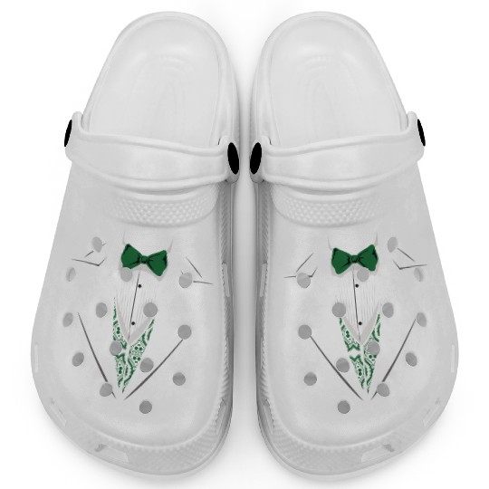 Green Tuxedo Clogs