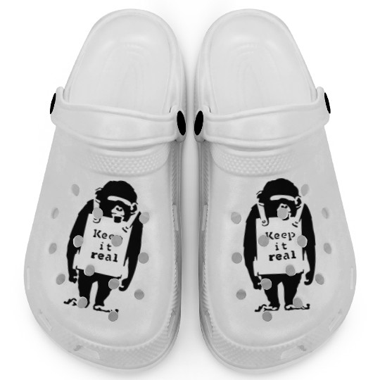 Banksy Keep it Real Monkey Clogs