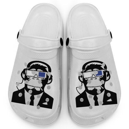 3D Ape Monkey Club Electro Motive Headphones Clogs