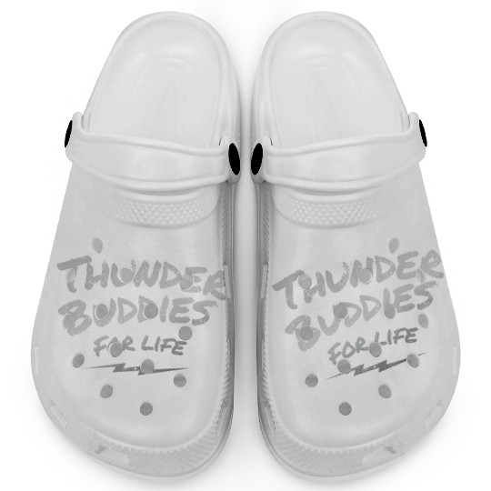 thunder buddies for life – silver Clogs