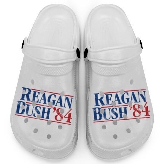 Distressed Reagan - Bush ’84 Clogs