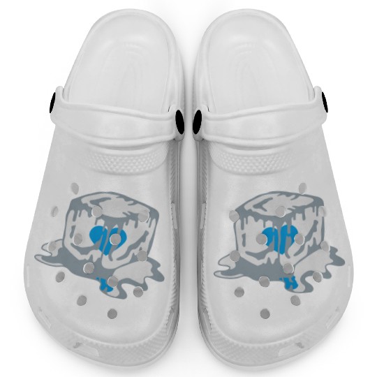Ice Cube Heart Clogs