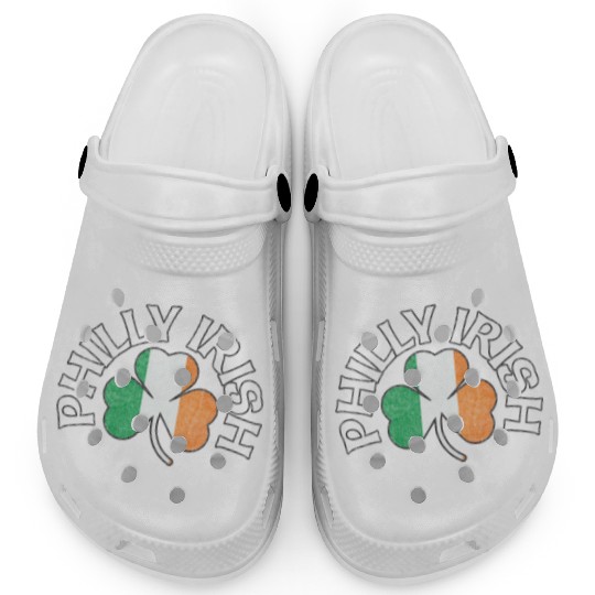 Philly Irish Shamrock Flag Apparel Clogs