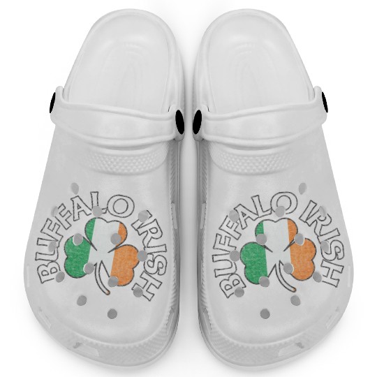 Buffalo Irish Shamrock Flag Clothing Clogs