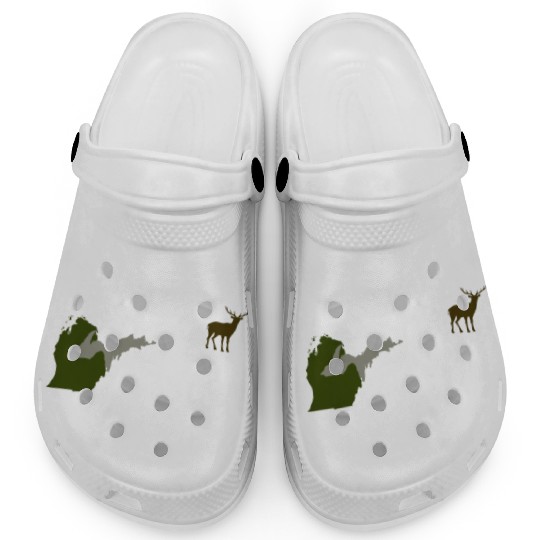 Funny Michigan Yooper Hunting Parody Deer Clogs