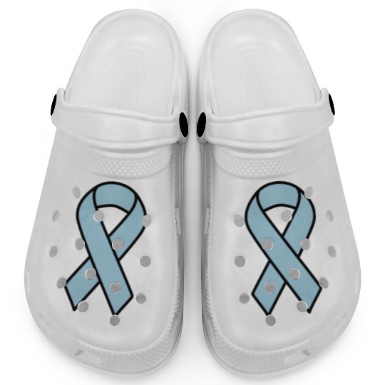 Light Blue Prostate Cancer Ribbon Clogs