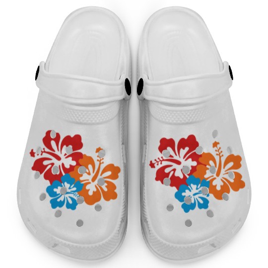 Icon Hibiscus Flowers 2b Clogs