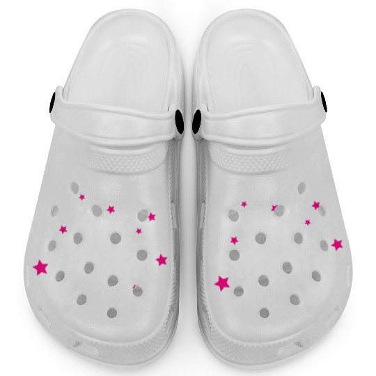 Stars, Pink, Bling Bling Clogs