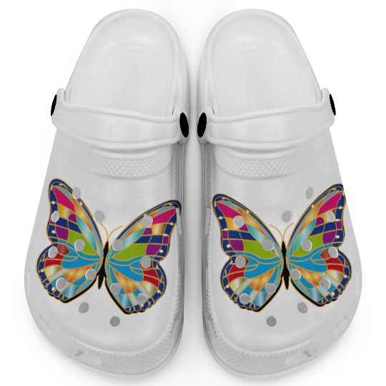 Butterfly patch Clogs