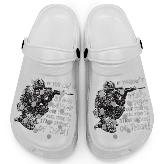 Stand Behind Our Troops Canadian Military Clogs