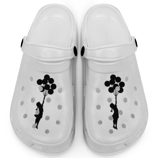 Banksy Girl with Balloons Clogs