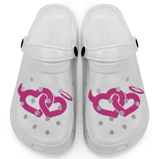 devil & angel hearts Clogs