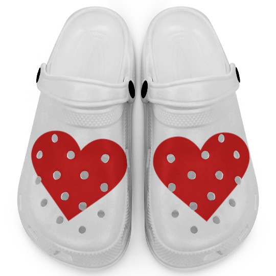 Heart of Hearts Red Love Clogs