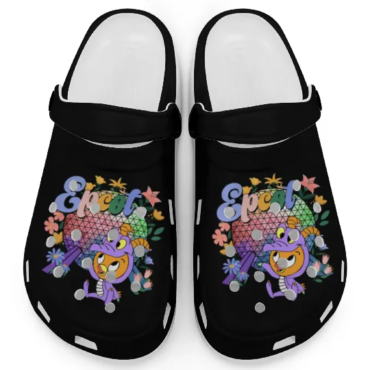 Disney Orange Bird Figment Flower Festival Clogs, Disney Epcot Clogs, Disney World Clogs, Orange Bird Clogs, Purple Dragon Clogs