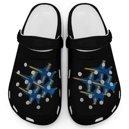 Navy Blue Angels - Navy - Clogs