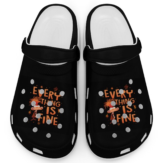 Inside Out Anxiety  Clogs, Disney Inside Out 2 Clogs, Anxiety Everything Is Fine Clogs, Mental Health Clogs