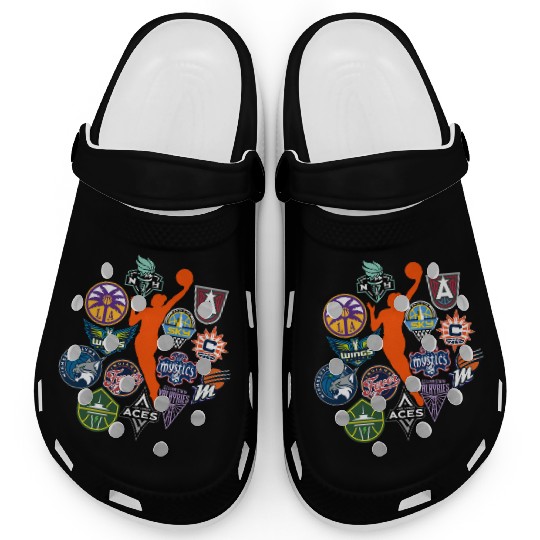 Womens Basketball Teams Unisex Graphic Clogs, Youth Womens Basketball Clogs