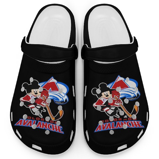Colorado Avalanche Mickey Mouse Disney Hockey Clogs
