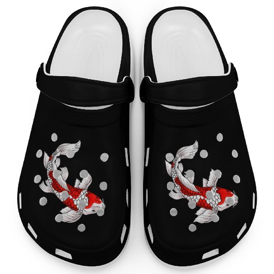 Japanese Koi Fish Carp Nishikigoi Taisho Sanke Clogs