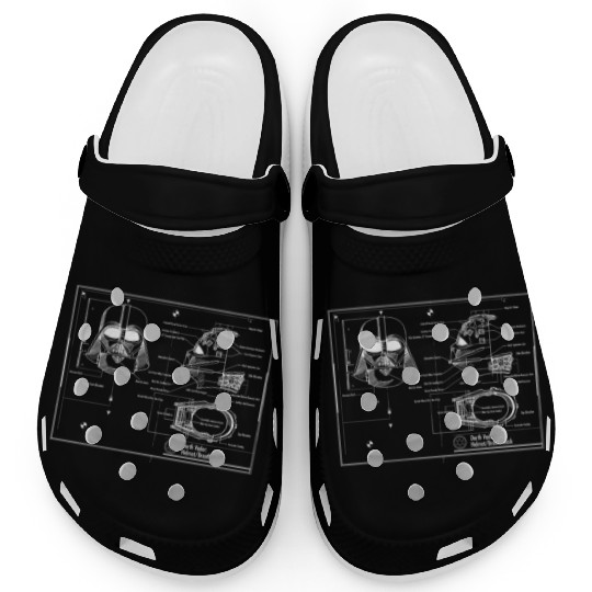 darth vader star wars blueprint Clogs