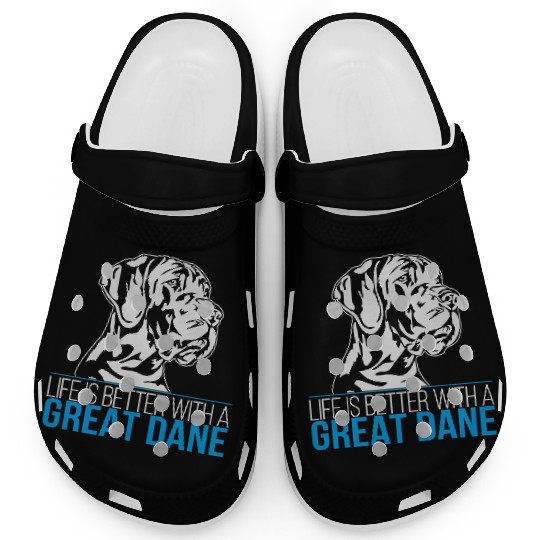 LIFE IS BETTER WITH A GREAT DANE Clogs