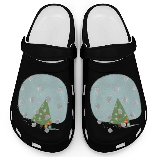 Snowflakes christmas tree Clogs