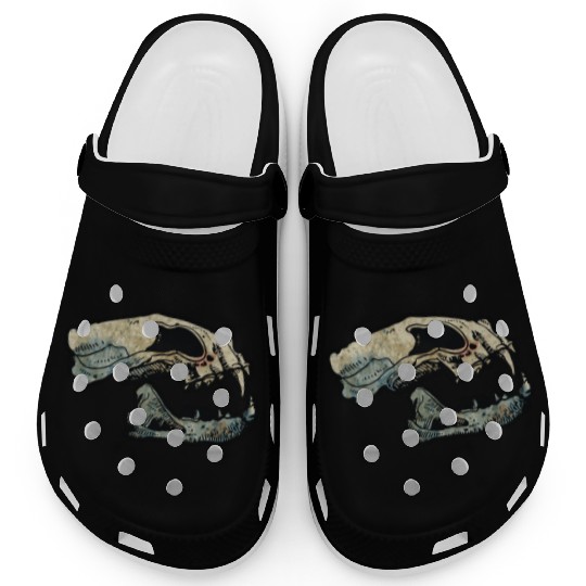 cat skull Clogs